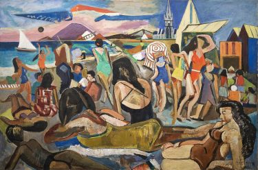 La Grande plage de la Corniche (1947), François DESNOYER Huile sur toile 130,2 x 195,3 cm
