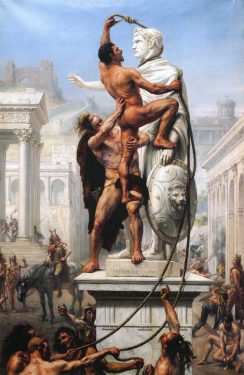 Le Sac de Rome en 410 par les Barbares 1890 Huile sur toile 201 x 133 cm