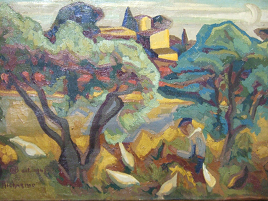 Les Oliviers, 1947, huile sur toile

50 x 80 cm, Colette Richarme © Donation

Colette Richarme – Musée Paul Valéry – Sète