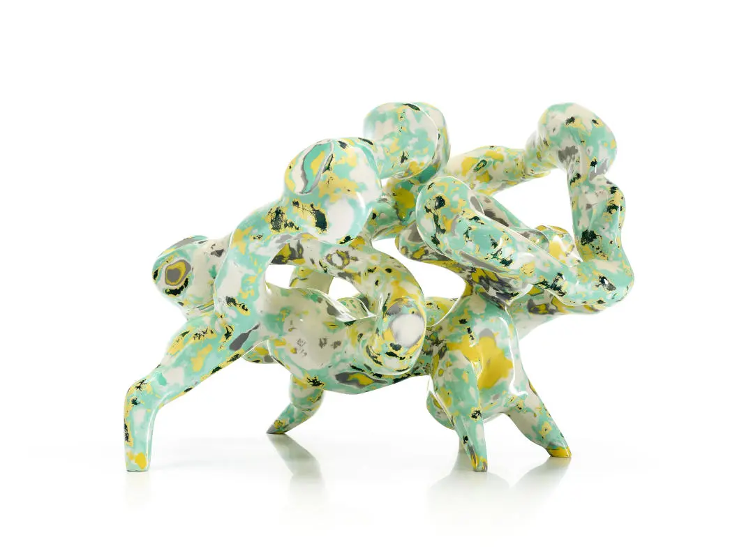 Evoriad, sculpture jaune de Nick Ervinck