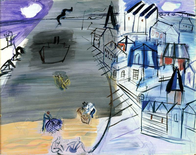 Cargo noir à Sainte-Adresse -  Raoul Dufy 